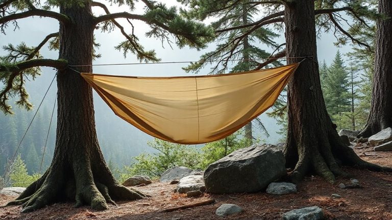 tarp shelter using paracord
