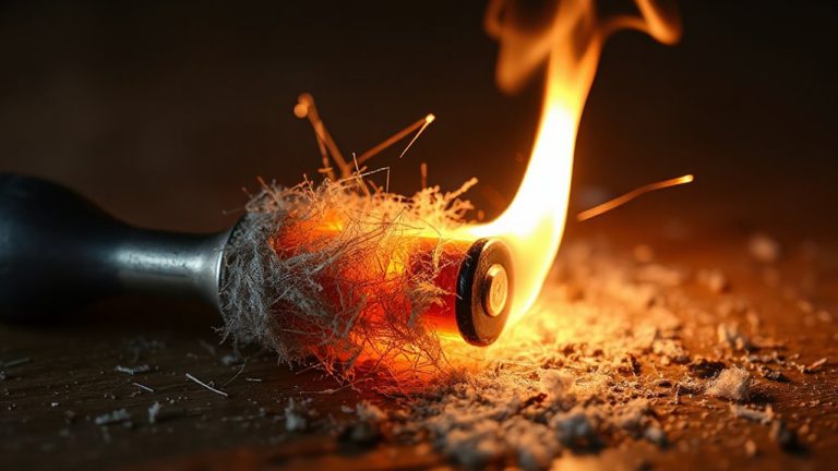 toothbrush battery ignites steel wool