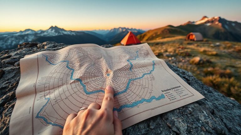 topographic maps for safe camping