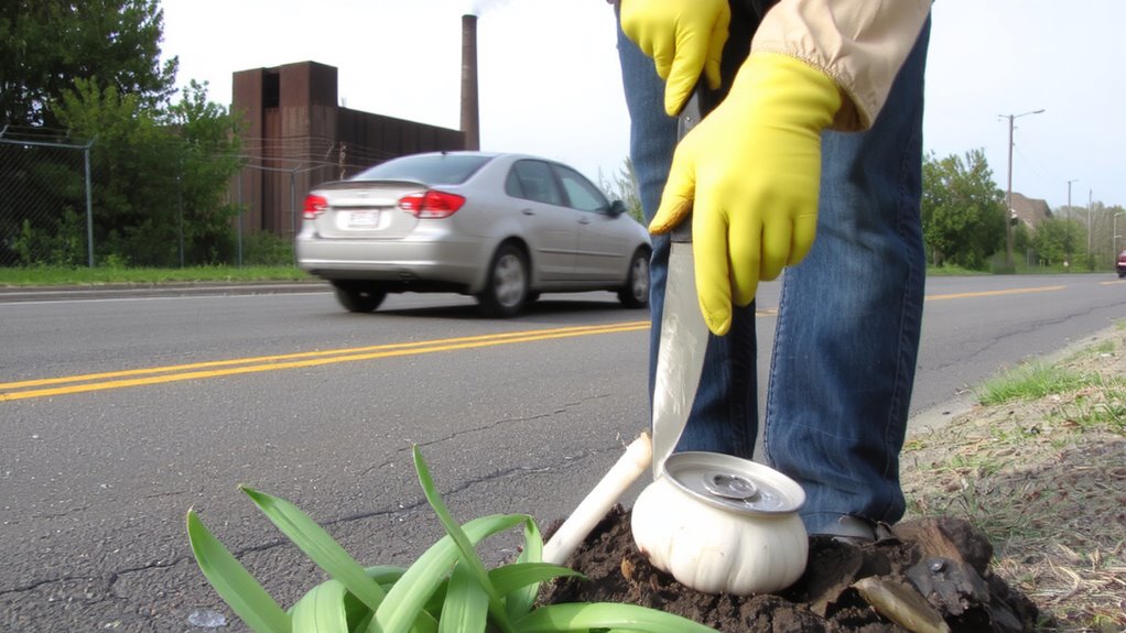 toxic contamination from roads and industry