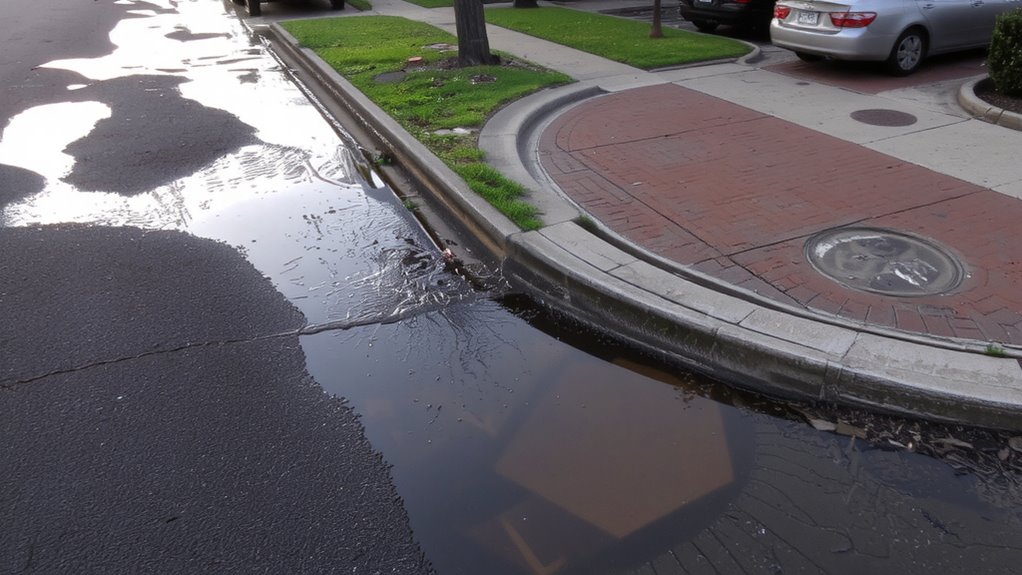 track water pooling patterns