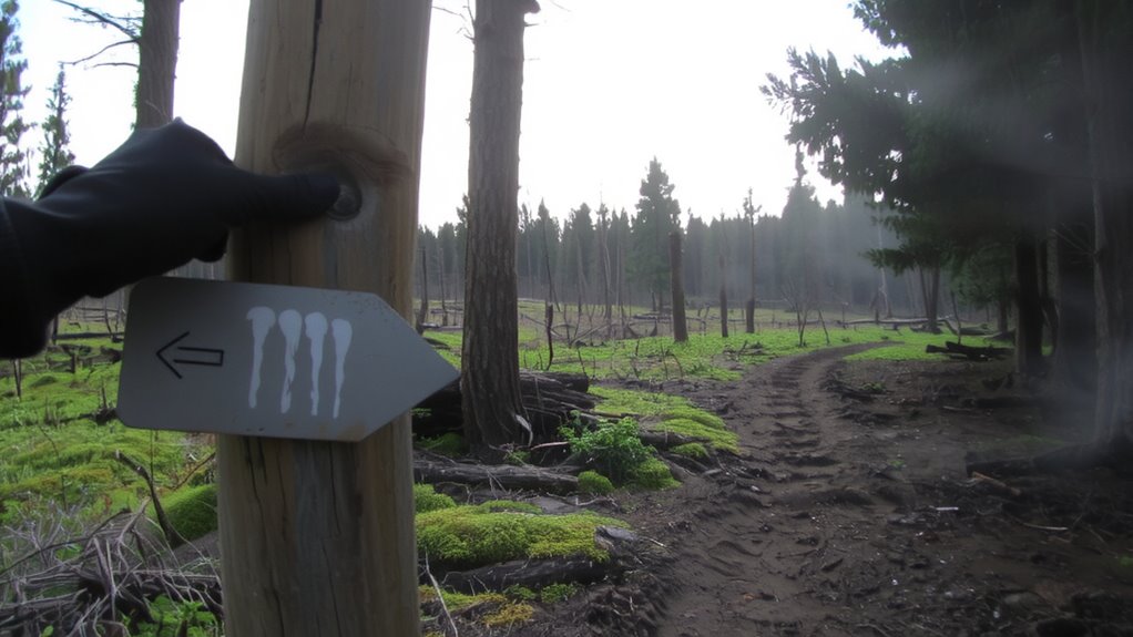 trail markers altered with intent