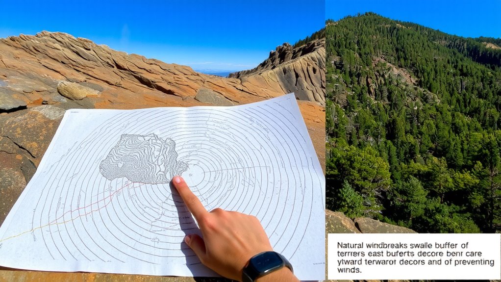 use contours for wind protection