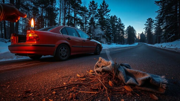 using car lighter to ignite fire