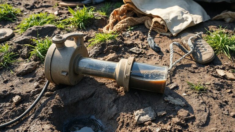 vacuum pump extracts soil water