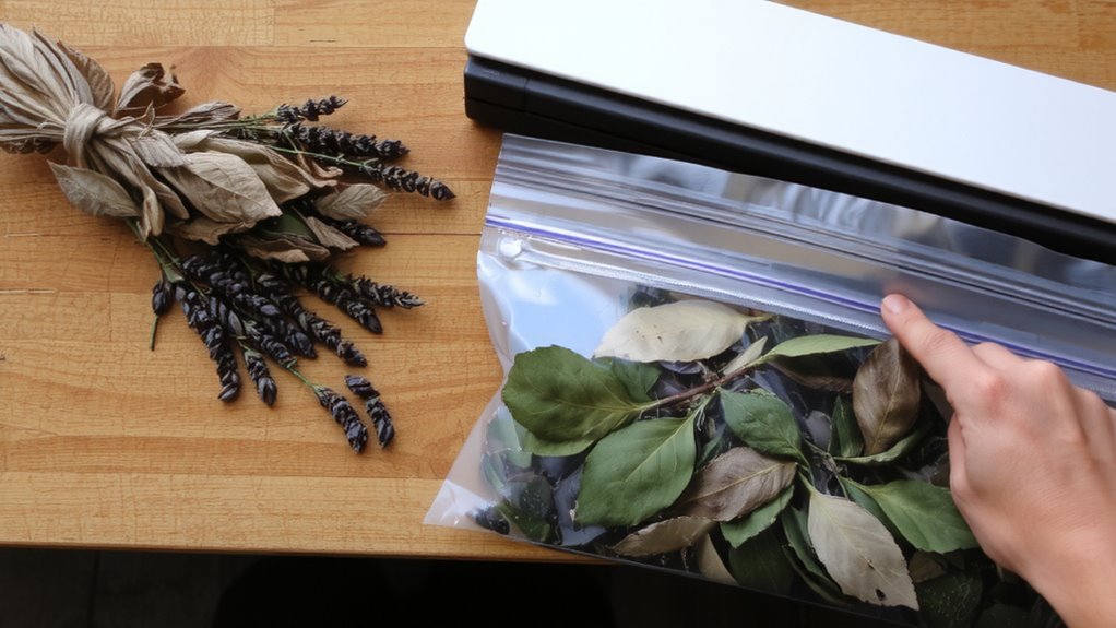 vacuum seal dry herbs