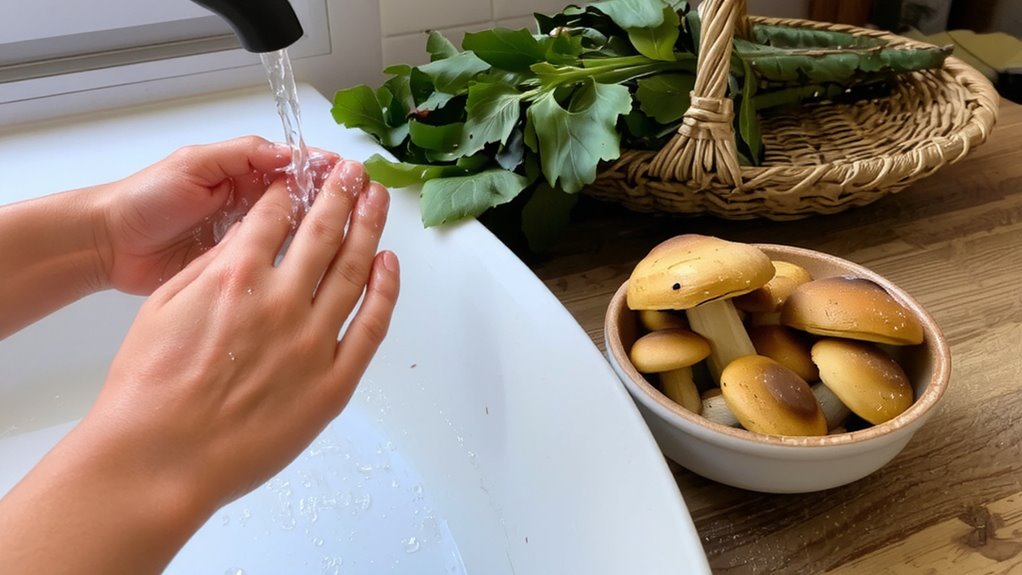 wash hands first