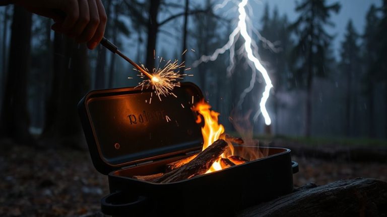 waterproof box ignites in storm