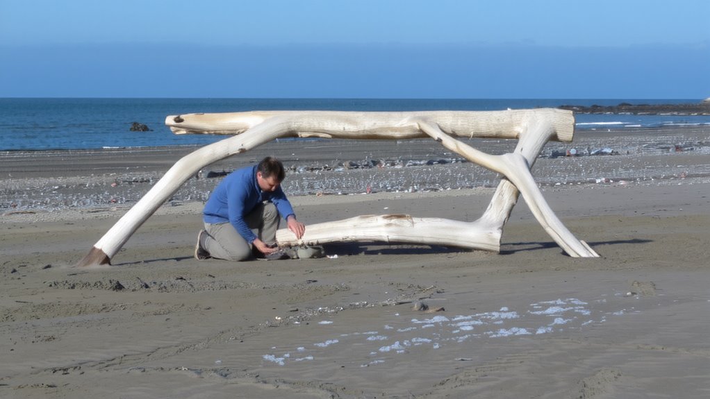 weathered driftwood selection and preparation