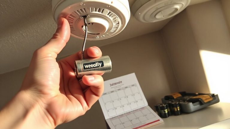 weekly smoke detector battery testing