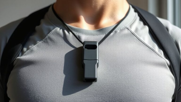 whistle placement on chest strap