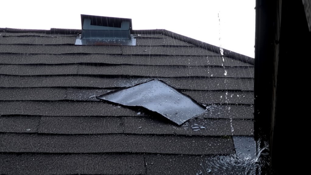 wind damage and shingle erosion