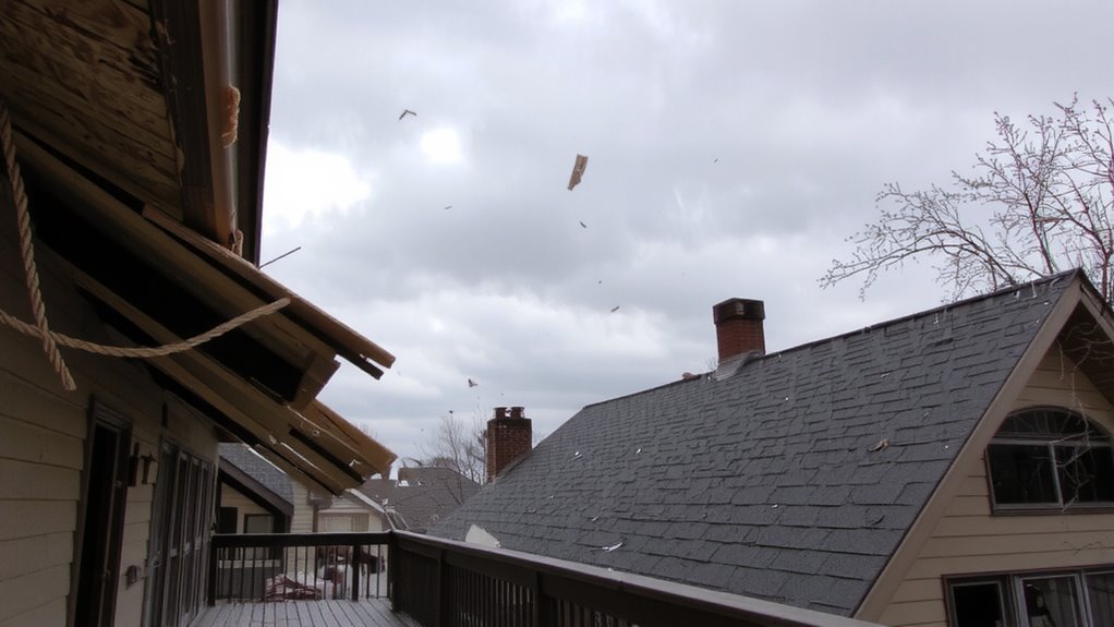 wind uplift weakens sheathing