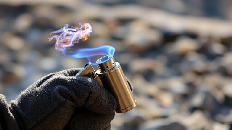 windproof fuel with blowtorch