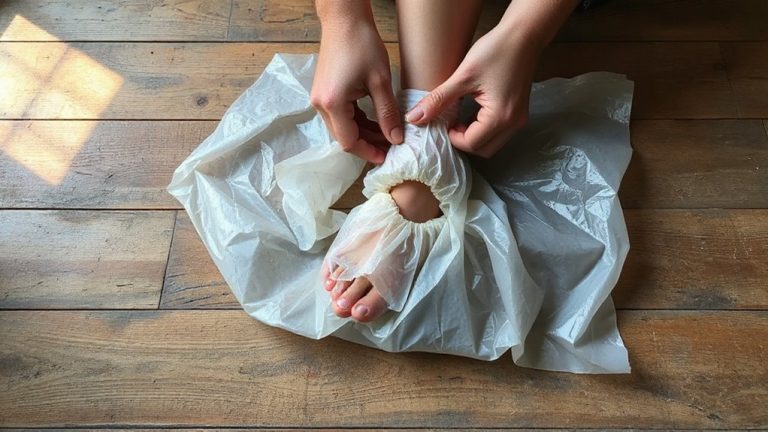 wound protective trash bag bootie